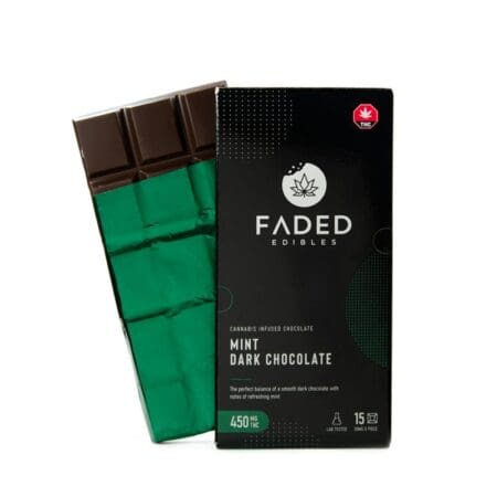 Faded Edibles THC Mint Dark Chocolate Bar 800x800 1