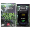 Burn Disposable Pen 3g - Alien OG offers a premium vaping experience with a unique flavor profile and sleek design.