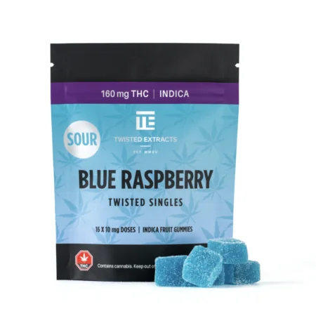 Twisted Extracts – Sour Blue Raspberry Twisted Singles 160mg (Indica)
