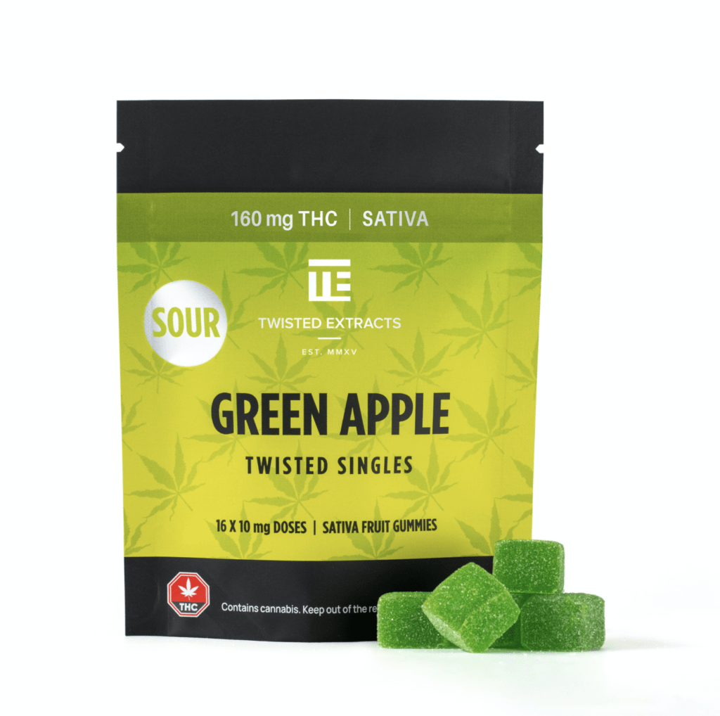 Twisted Extracts - Sour Green Apple Twisted Singles 160mg (Sativa)
