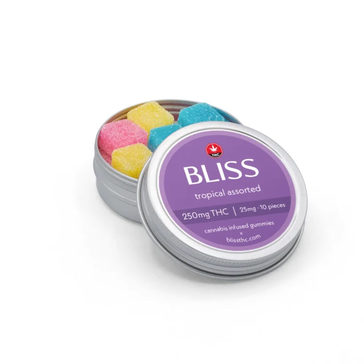 Bliss Edibles – Tropical Assorted 250mg