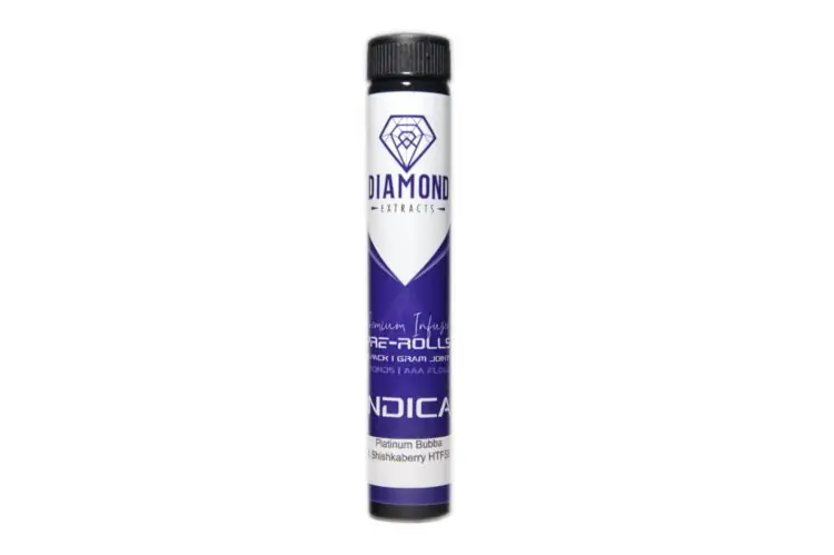 Diamond Concentrates - Platinum Bubba x Shishkaberry HTFSE Pre-Rolls (3 Pack)