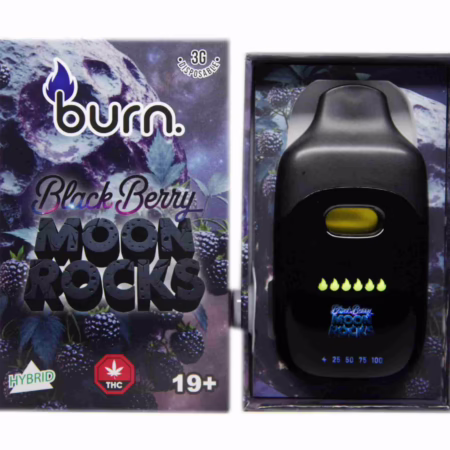 Burn Disposable Pen 3g - Blackberry Moonrocks offers a premium vaping experience with rich flavors and potent effects.