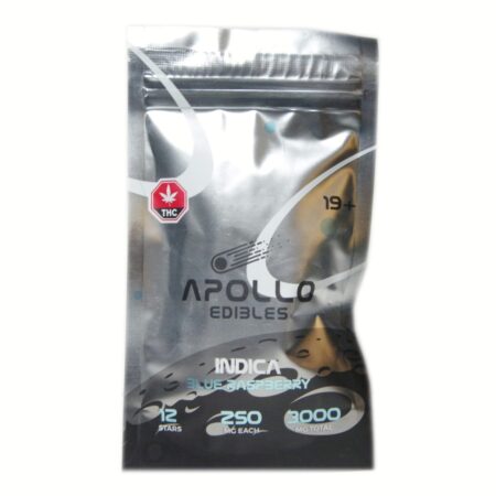 Apollo Edibles – Blue Raspberry Shooting Stars 3000mg (Indica)