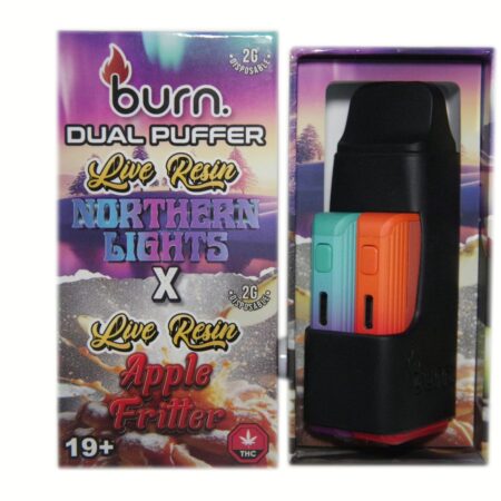 Burn Dual Puffer Pen – Live Resin Northern Lights 2g (I) + Live Resin Apple Fritter 2g (H)