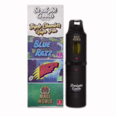 Straight Goods Triple Chamber Pen (9g) - Blue Razz + Super Boof + Maui Wowie