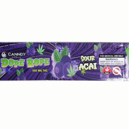 Canndy Edibles – Dope Rope Sour Acai 500mg