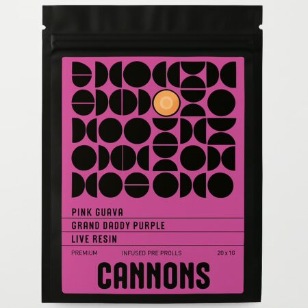 Cannons – Pink Guava x Grand Daddy Purple Live Resin 20 Pack Pre-Roll