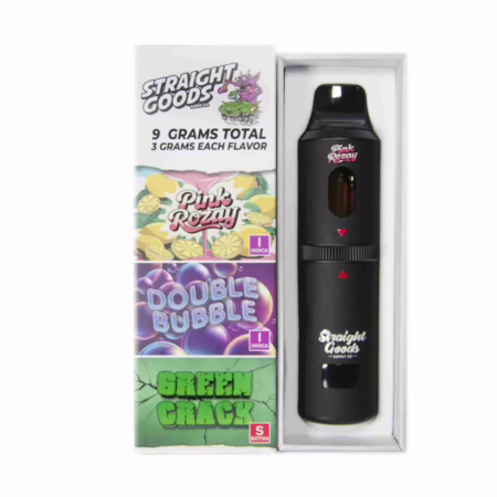 Straight Goods Triple Chamber Pen (9g) - Pink Rozay + Double Bubble + Green Crack