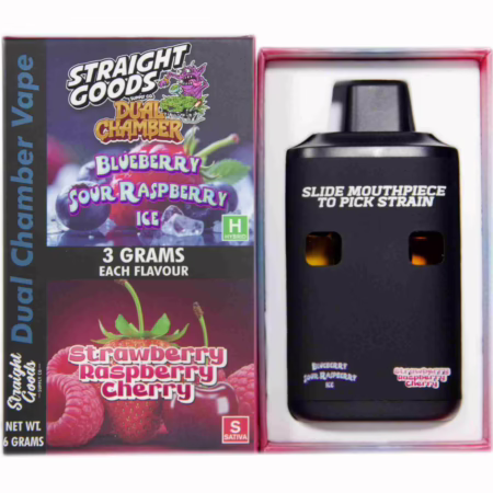 Straight Goods Dual Chamber Pen (6g) - Blueberry Sour Raspberry Ice + Strawberry Raspberry Cherry