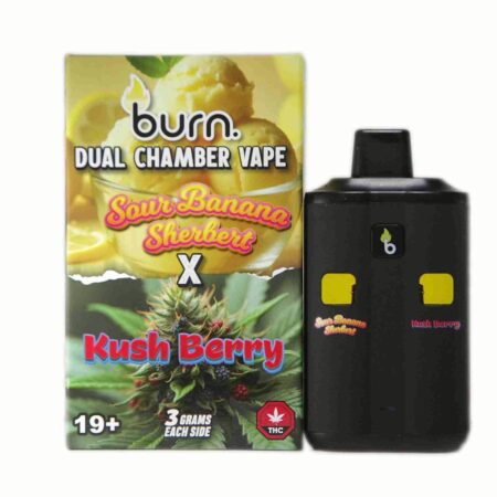 Burn Dual Chamber Pen 6g – Sour Banana Sherbert (H) + Kush Berry (I)
