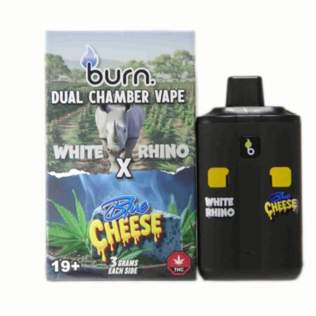 Burn Dual Chamber Pen 6g – White Rhino (H) + Blue Cheese (H)
