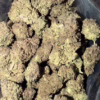 Close-up view of White Poison cannabis buds showcasing their dense texture and vibrant colors.