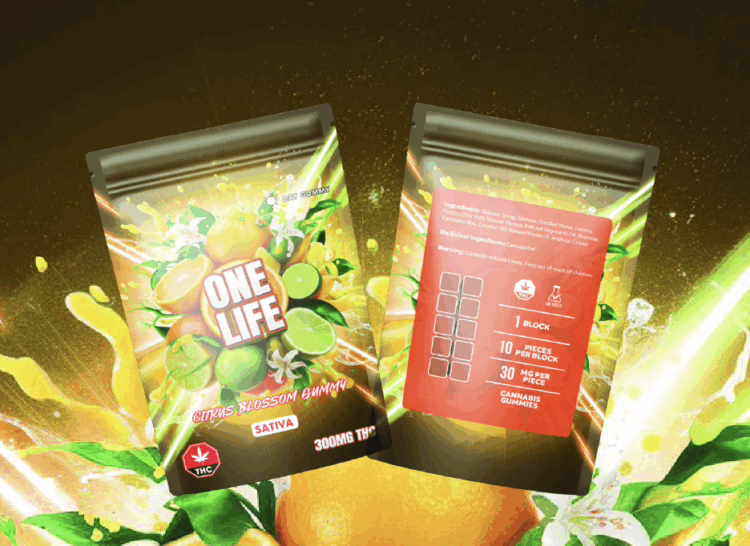 One Life - Citrus Blossom Gummy 300mg (Sativa)