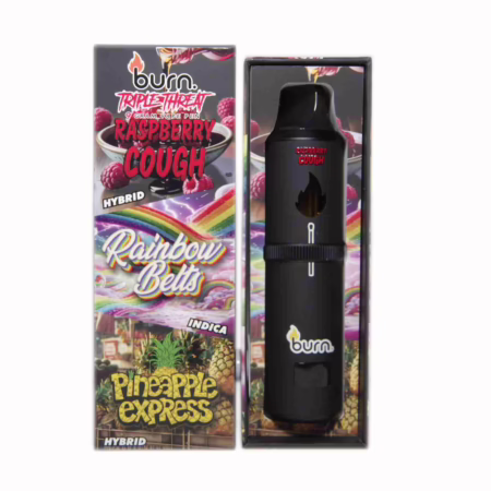 Burn Triple Threat Pen (9g) - Raspberry Cough + Rainbow Belts + Pineapple Express