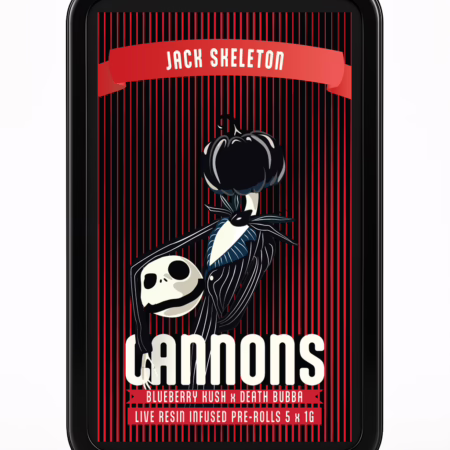 Cannons – Jack Skeleton Live Resin 5 Pack Pre-Roll (Indica)