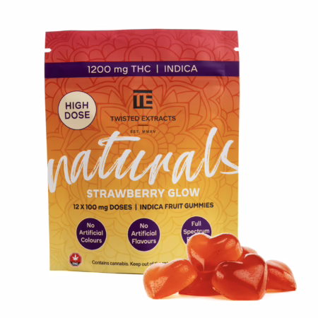 Twisted Extracts Naturals - Strawberry Glow 1200mg (Indica)