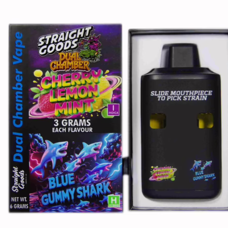 Straight Goods Dual Chamber Pen (6g) - Cherry Lemon Mint + Blue Gummy Shark