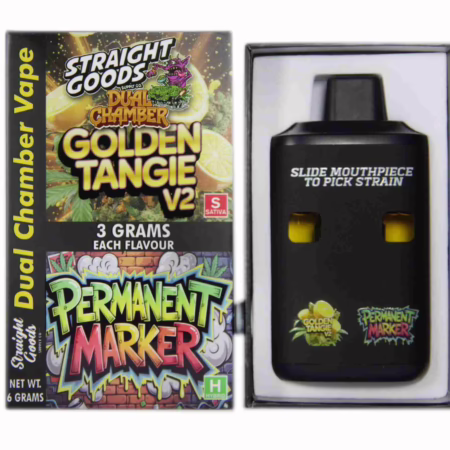 Straight Goods Dual Chamber Pen (6g) - Golden Tangie V2 + Permanent Marker