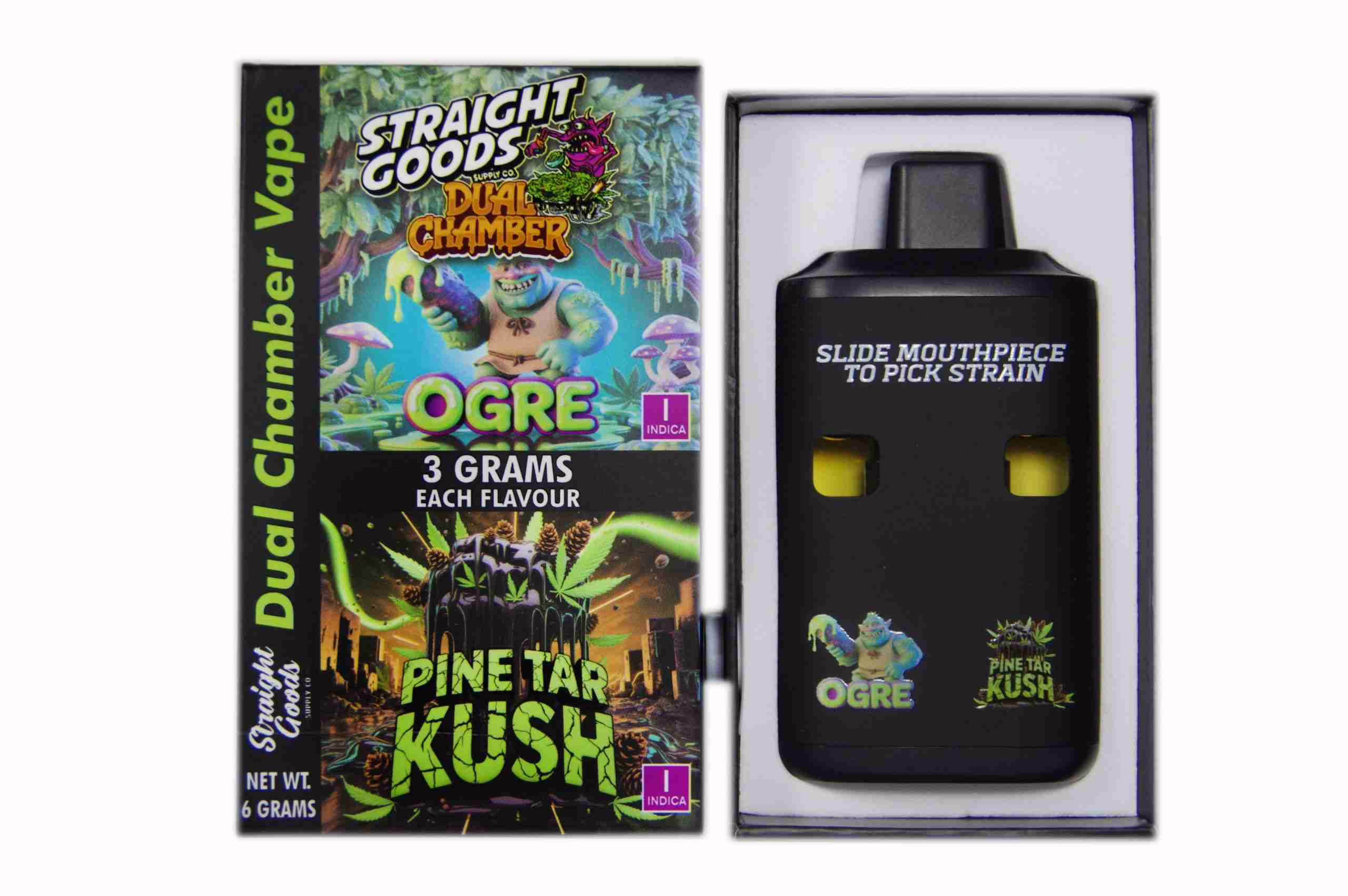 Straight Goods Dual Chamber Pen (6g) - Ogre + Pine Tar Kush 1 Straight Goods Dual Chamber Pen (6g) - Ogre + Pine Tar Kush