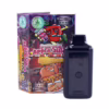 A vibrant packaging of Purple Apple Juice with an accompanying black vape device, showcasing THC 4G hybrid features.