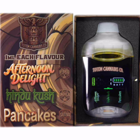 Totem Cannabis Co. Tri Chamber Vape - Afternoon Delight + Hindu Kush + Pancakes (3 x 1 Gram)