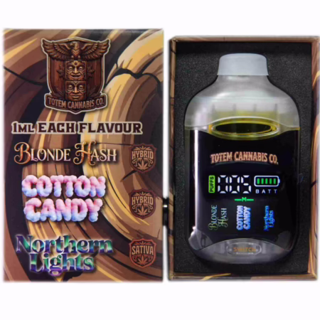 Totem Cannabis Co. Tri Chamber Vape - Blonde Hash + Cotton Candy + Northern Lights (3 x 1 Gram)