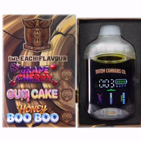 Totem Cannabis Co. Tri Chamber Vape - Grape Cherry + Gum Cake + Honey Boo Boo (3 x 1 Gram)