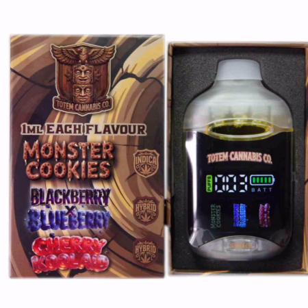Totem Cannabis Co. Tri Chamber Vape - Monster Cookies + Blackberry x Blueberry + Cherry Kool Aid (3 x 1 Gram)