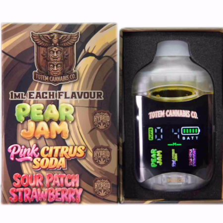 Totem Cannabis Co. Tri Chamber Vape - Pear Jam + Pink Citrus Soda + Sour Patch Strawberry (3 x 1 Gram)