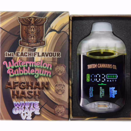 Totem Cannabis Co. Tri Chamber Vape - White Bubblegum + Afghan Hash + White Grape V2 (3 x 1 Gram)