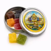 Phat Phuc Rosin Drops - Assorted Fruit Flavours 300mg in a tin, featuring colorful gummy candies.