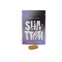 Euphoria - Indica Shatter 1g displayed with packaging, showcasing its premium quality and unique texture.