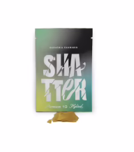 Euphoria - Hybrid Shatter 1g packaging with shatter concentrate displayed, showcasing premium cannabis product.