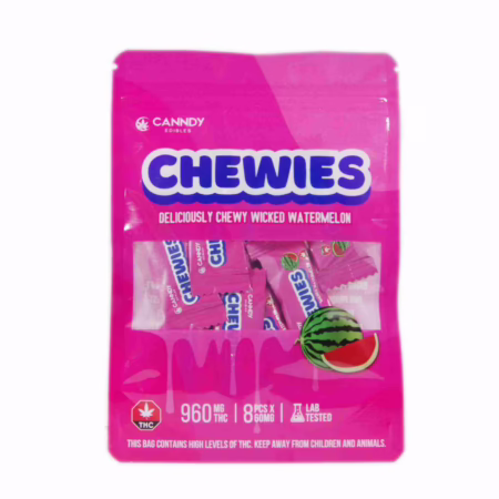 Canndy Edibles - Chewies Watermelon 960mg offers a deliciously chewy and flavorful experience with each piece.