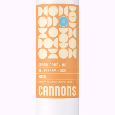 Cannons – Grand Daddy OG x Blueberry Kush Premium Hash 2 Pack Pre-Roll (Indica) offers a rich, flavorful experience for cannabis enthusiasts.