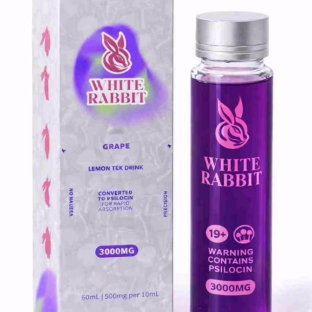 White Rabbit Mushroom Drink - Grape 3000mg offers rapid absorption with a refreshing grape flavor, perfect for a unique experience.