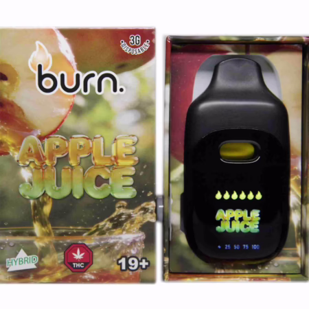 Burn Disposable Pen 3g - Apple Juice offers a refreshing hybrid experience with a smooth flavor profile and convenient design.