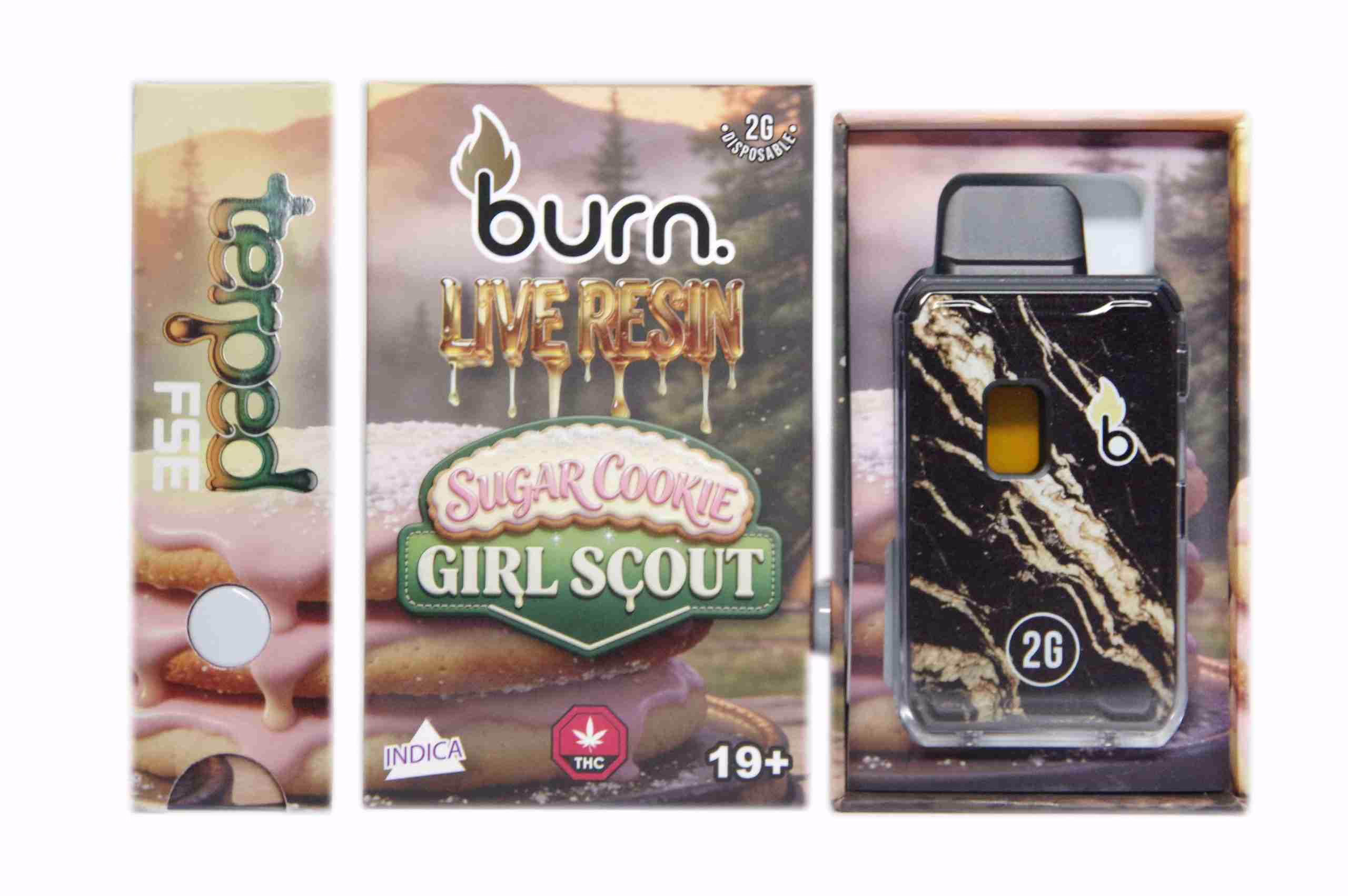Burn Terped FSE Live Resin Disposable Pen 2g - Sugar Cookie Girl Scout 1 Burn Terped FSE Live Resin Disposable Pen 2g - Sugar Cookie Girl Scout, featuring a unique flavor profile and convenient design.
