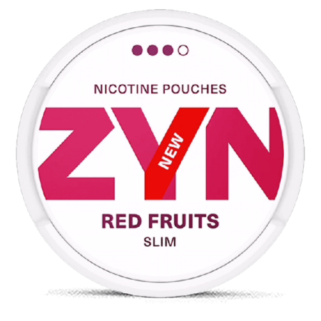 Zyn Nicotine Pouches - Red Fruits 9mg offer a flavorful and discreet nicotine experience in a slim format.