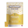 Grounded High Dose Bricks – Pineapple 500mg cannabis-infused gummies in vibrant yellow packaging, showcasing a single gummy.