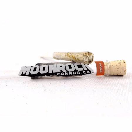 Moonrock Pre-Roll 1.2g displayed with branding, showcasing its premium quality and unique packaging.