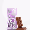 Euphoria Psychedelics Milk Chocolate 1200mg bar with a sleek purple and silver packaging, showcasing a rich milk chocolate piece.