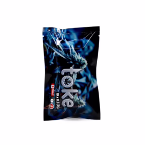 Toke Pre Roll 21 Pack featuring a sleek black packaging with vibrant cannabis imagery, ideal for cannabis consumers.