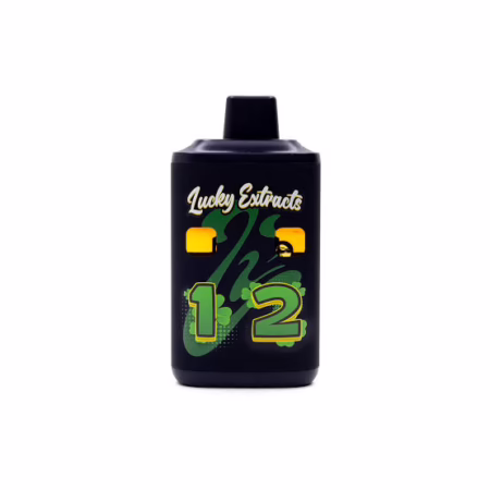 Lucky Extracts Dual Chamber Pen (6g) featuring Lemon Spritzer x Forbidden Fruit, showcasing vibrant packaging and dual chambers.