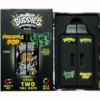 Buddies Brand (2 x 1 Gram) - Pineapple Pop + Lasqueti Haze vape kit featuring two black magnetic vape cartridges in a branded display box.