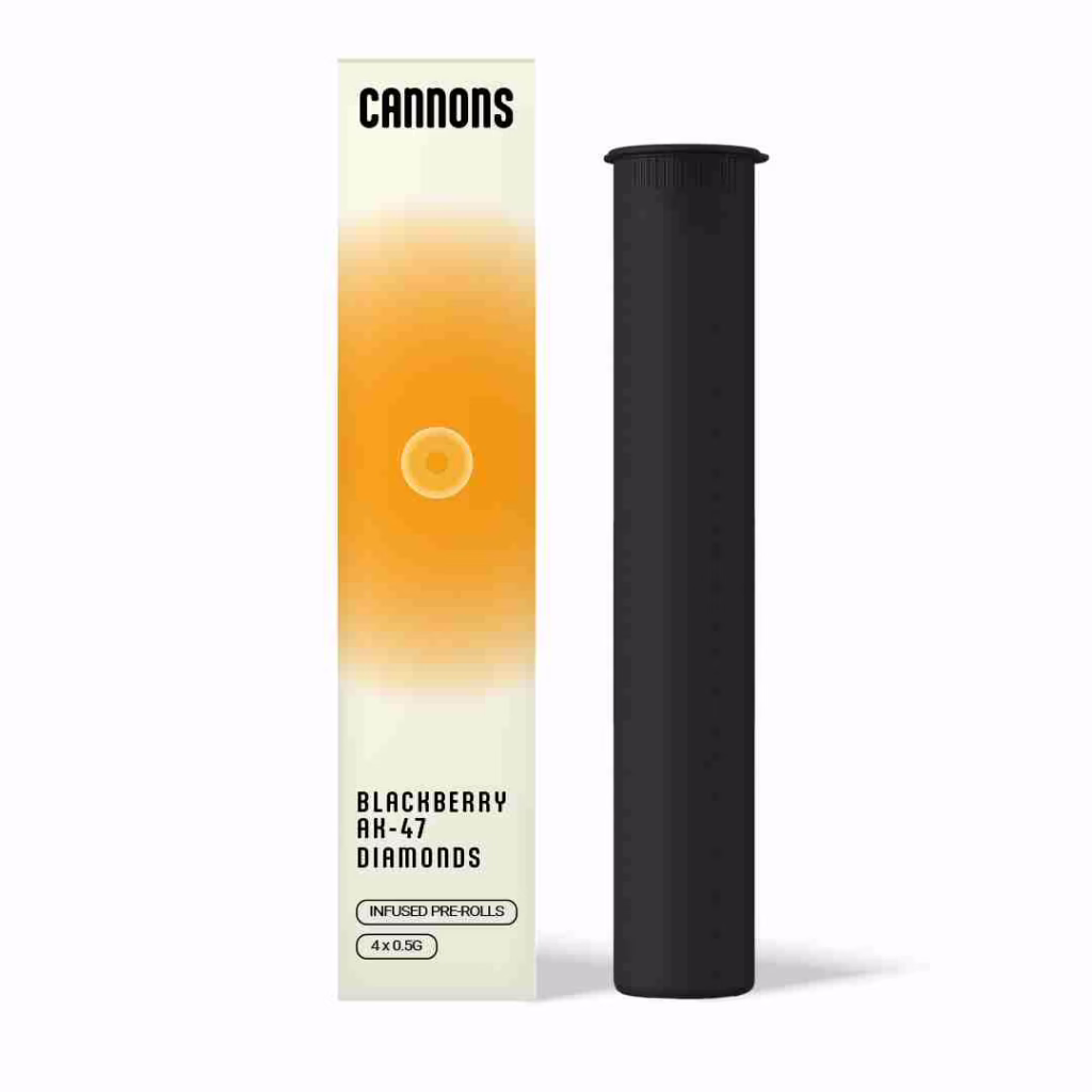 Cannons – Blackberry x AK-47 THCa Diamond 2 Pack Pre-Roll (Indica)
